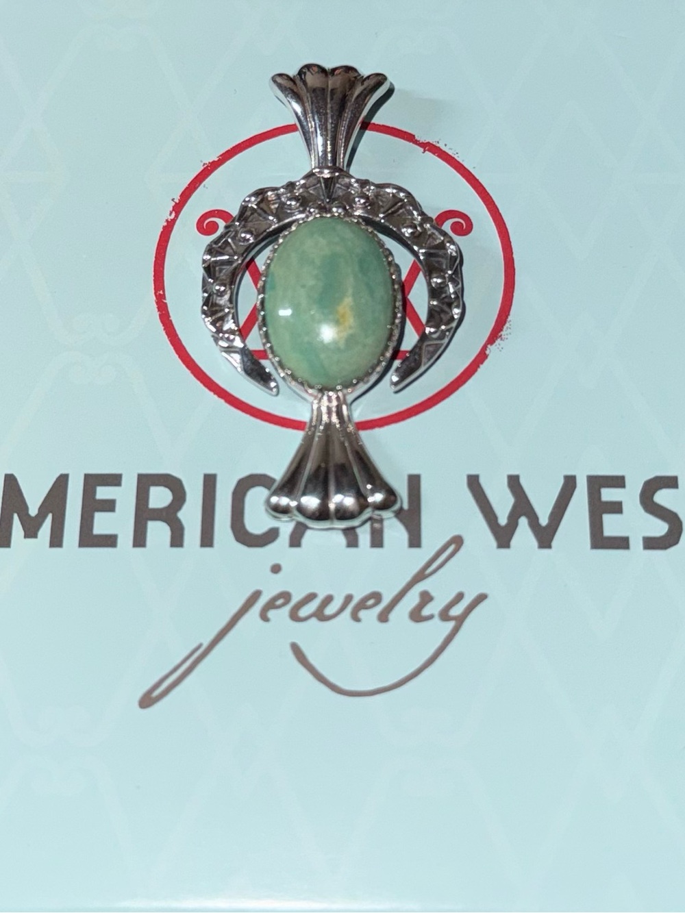 Carolyn Pollack American West Green Turquoise Naja Pendant Enhancer BRAND NEW